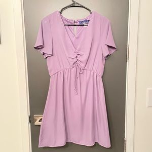 Purple summer mini dress